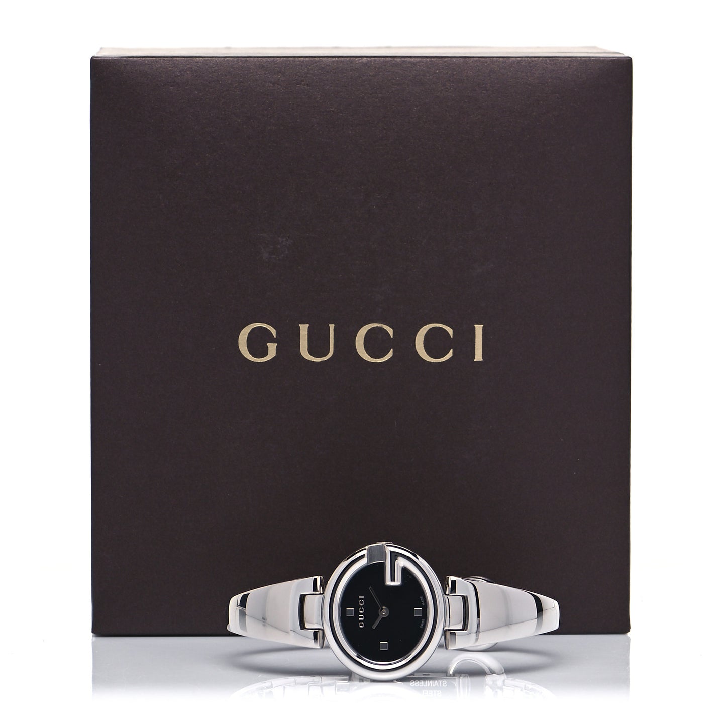 Stainless Steel 27mm Guccissima Quartz Watch Black