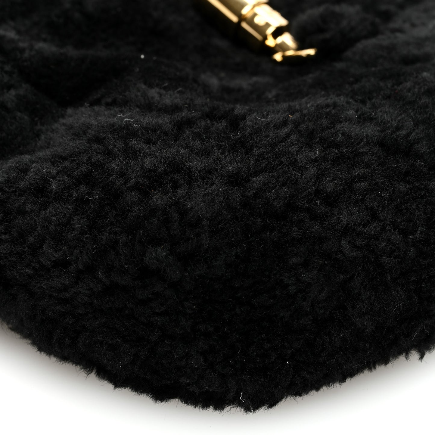 Shearling Small Jackie 1961 Shoulder Bag Black