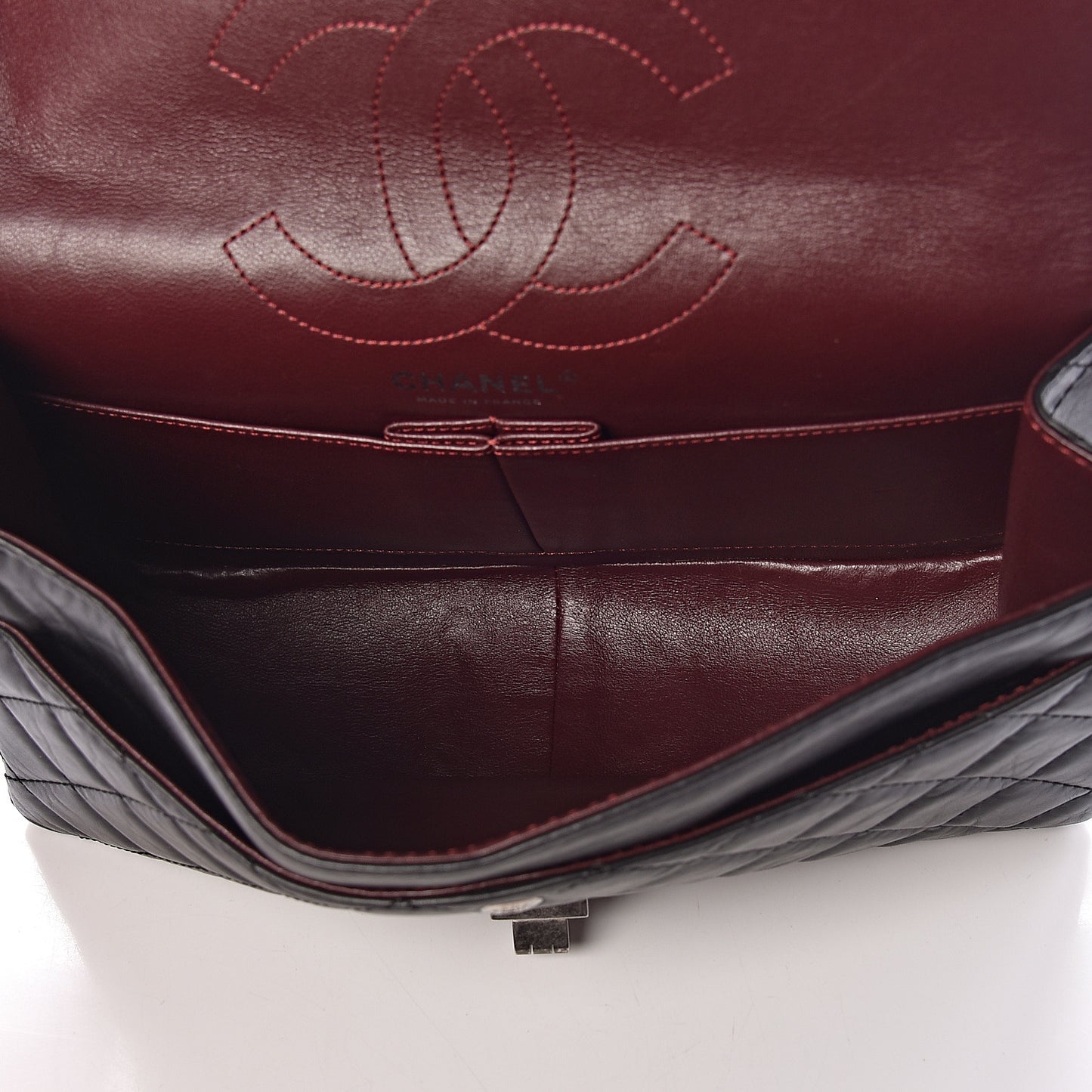Aged Calfskin Quilted 2.55 Reissue 226 Flap Black