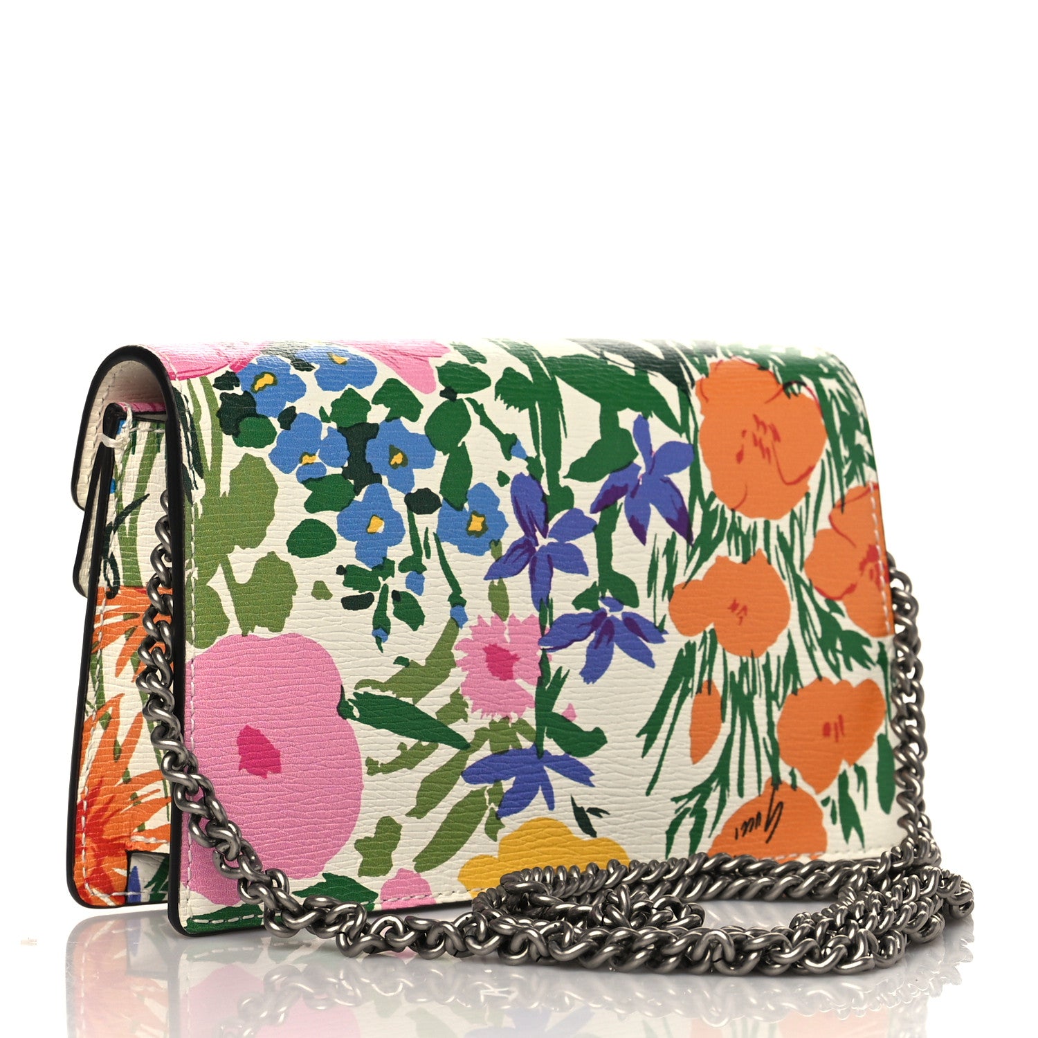 Gucci X KEN SCOTT New Shangai Calfskin Jardin D'Avril Floral Print Super Mini Dionysus Shoulder Bag Ivory Pink 3 of 6