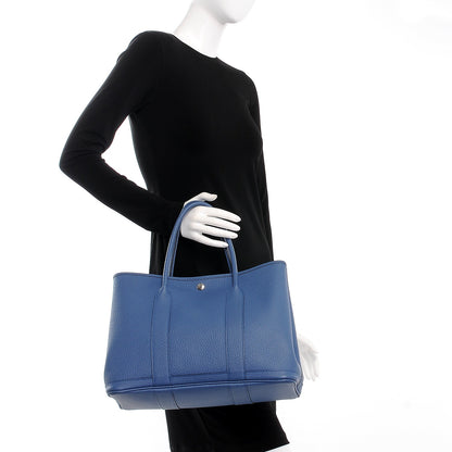 Hermes Vache Country Garden Party Tote 36 MM Bleu Agate 2 of 7