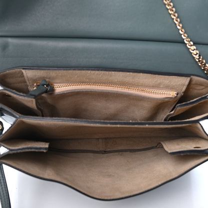 Chloe Suede Calfskin Medium Faye Shoulder Bag Cloudy Blue 4 of 5