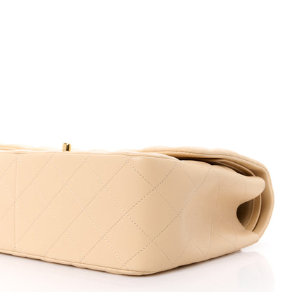 Chanel Lambskin Quilted Jumbo Double Flap Beige 11 of 12