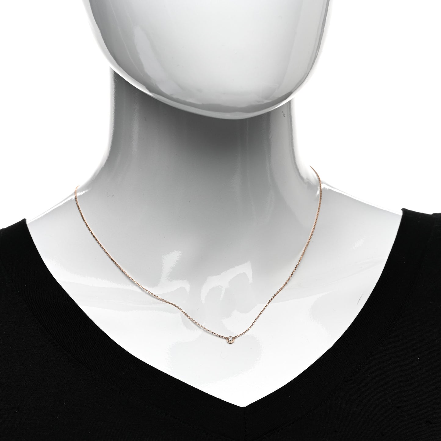 18K Pink Gold Diamond XS D'Amour Pendant Necklace