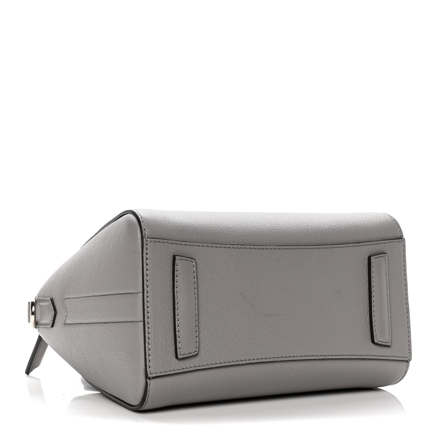 Sugar Goatskin Mini Antigona Pearl Grey