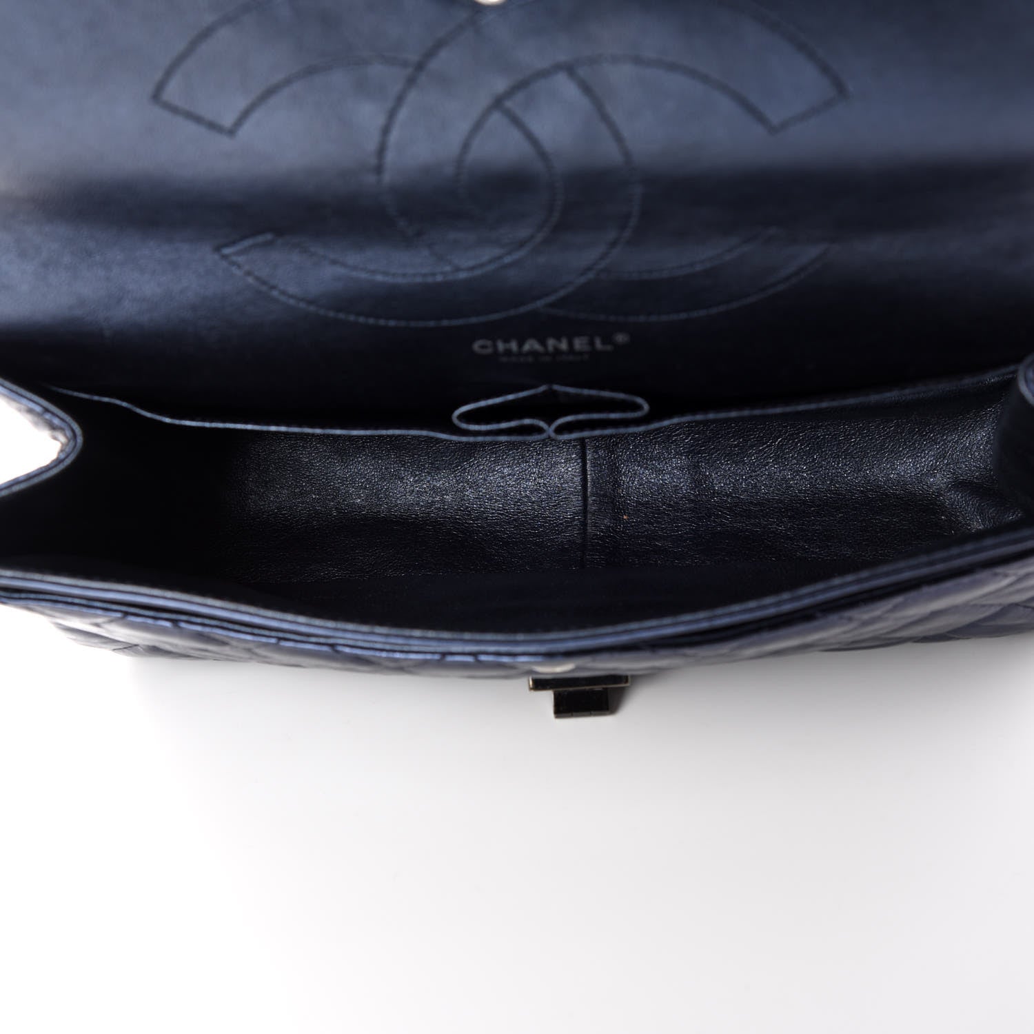 Chanel Metallic Aged Calfskin Quilted 2.55 Reissue 227 Flap Blue 7 of 13