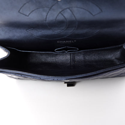 Chanel Metallic Aged Calfskin Quilted 2.55 Reissue 227 Flap Blue 7 of 13
