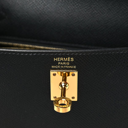 Hermes Epsom Kelly Sellier 25 Black 6 of 11