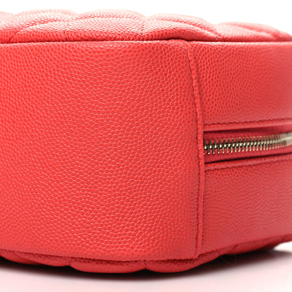 Chanel Caviar Quilted Medium Curvy Pouch Cosmetic Case Red 10 of 10