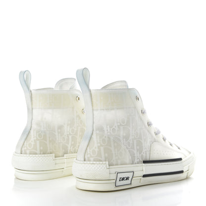 Christian Dior Technical Canvas Oblique Mens B23 High Top Sneakers 43 White 4 of 13