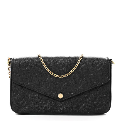 Louis Vuitton Empreinte Pochette Felicie Chain Wallet Black 1 of 11