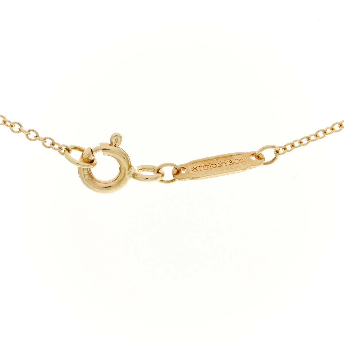 Tiffany 18K Yellow Gold Diamond Ampersand Pendant Necklace 4 of 7