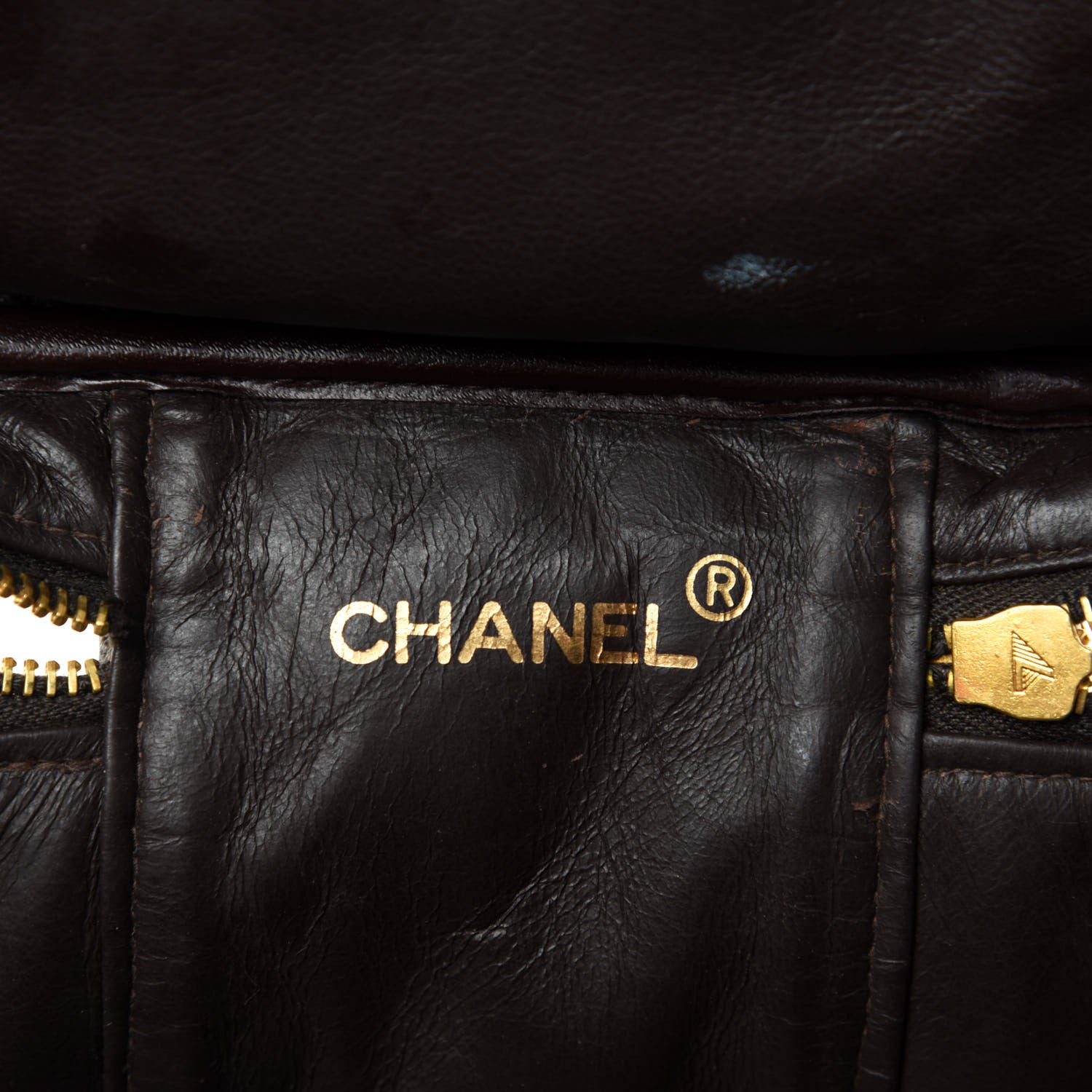 Chanel Lambskin Quilted Cosmetic Vanity Bag Brown 6 of 7