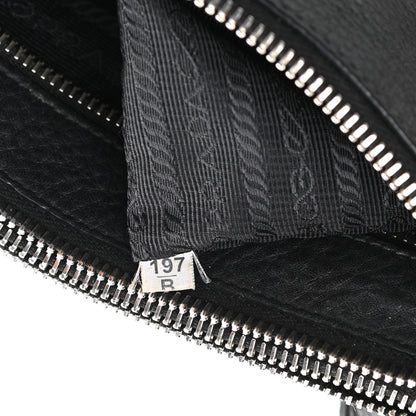 Prada Vitello Daino Double Zip Crossbody Bag Black 7 of 12
