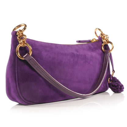 Prada Suede Box Shoulder Bag Viola 3 of 8