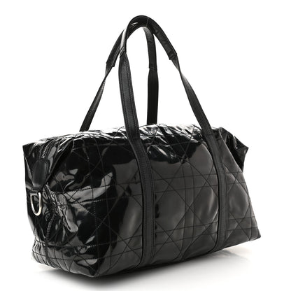 Christian Dior Vinyl Cannage Duffle Black 3 of 11