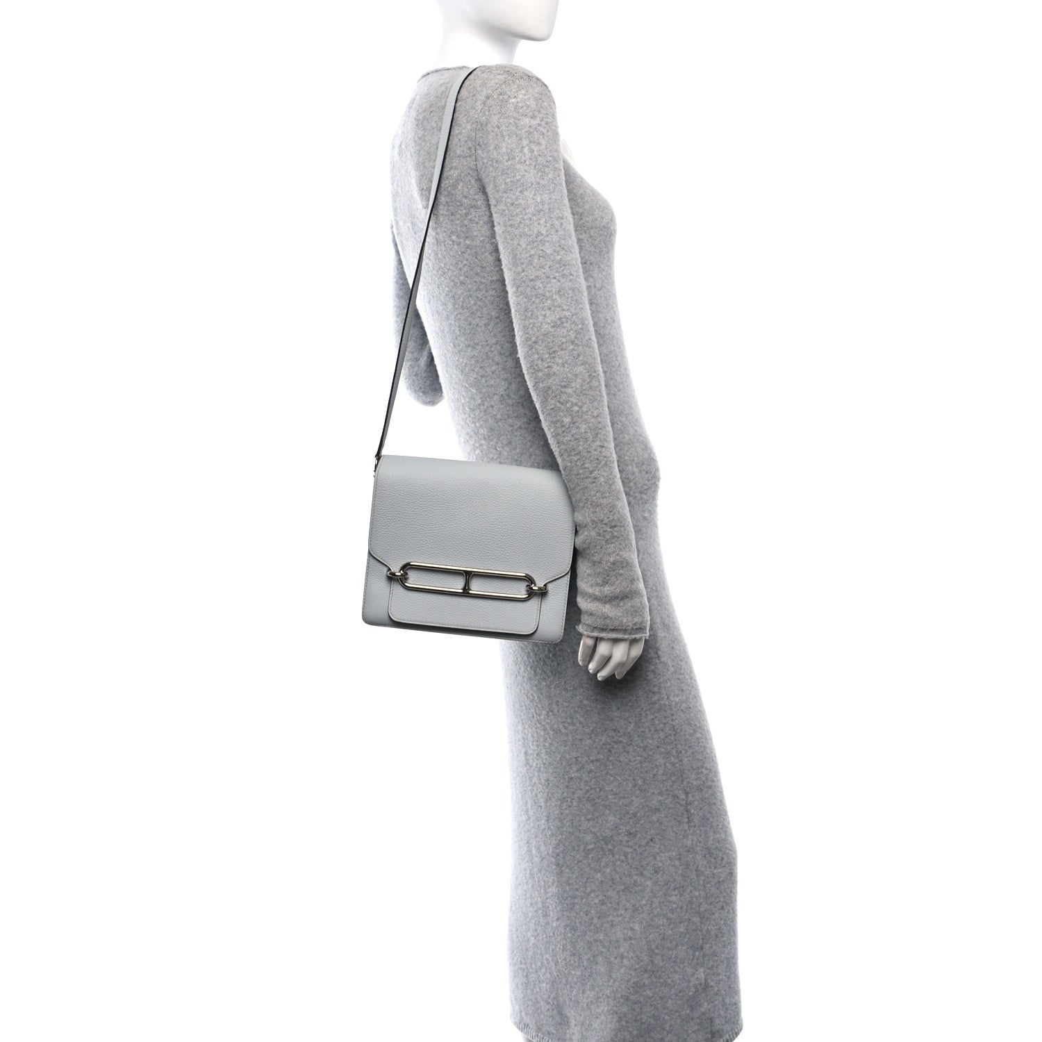 Hermes Evercolor Sac Roulis 23 Bleu Glacier 3 of 12