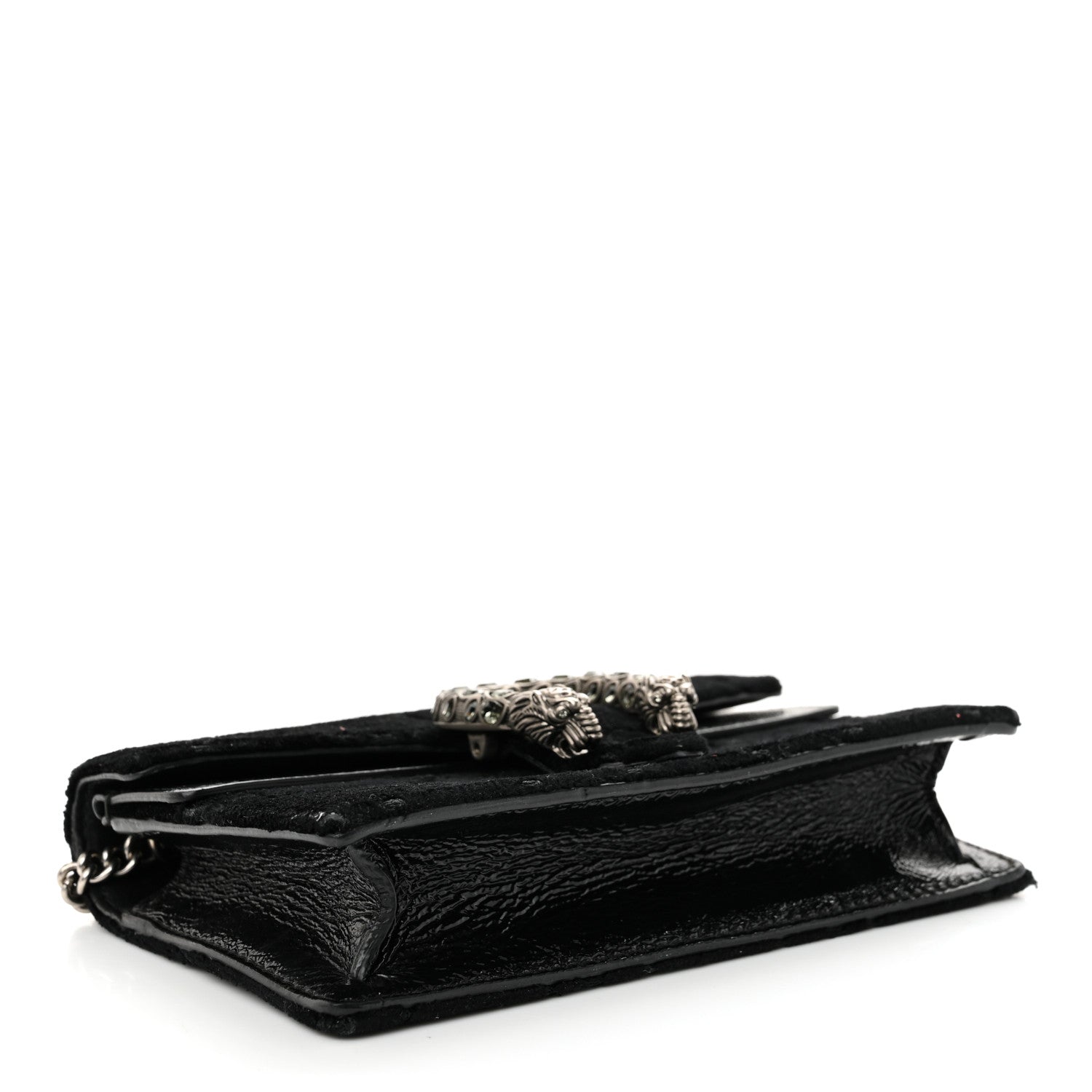 Gucci Velvet GG Monogram Super Mini Dionysus Shoulder Bag Black 4 of 12