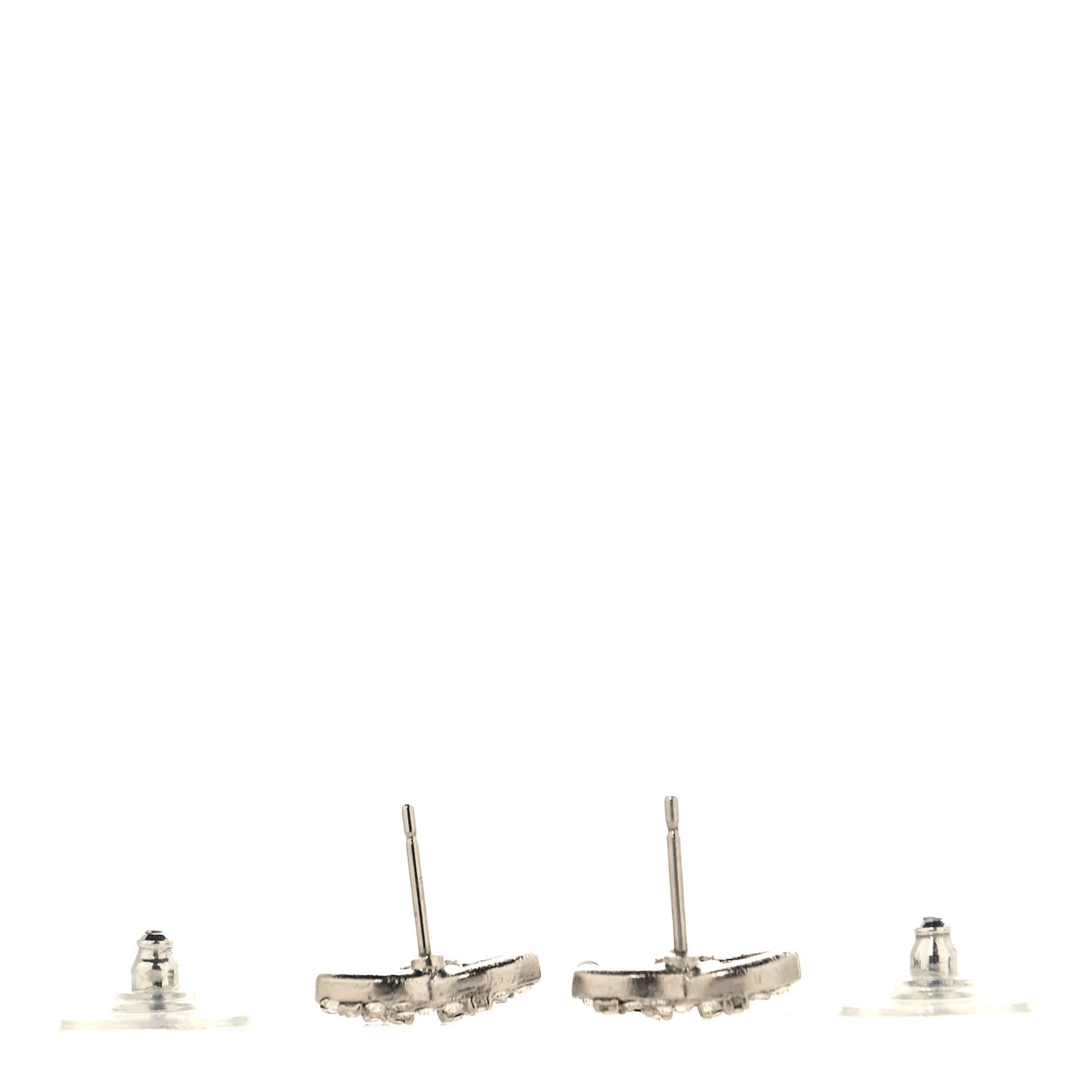 Crystal Mini Timeless CC Earrings Silver