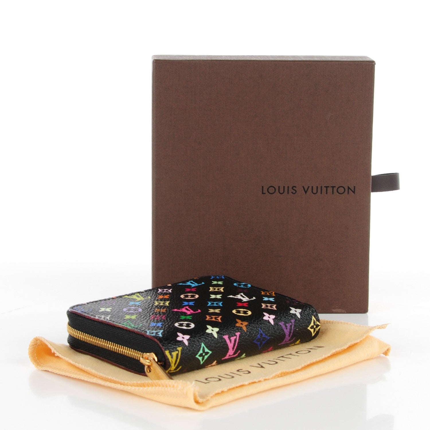 Louis Vuitton Monogram Multicolor Zippy Coin Purse Black Violet 4 of 7