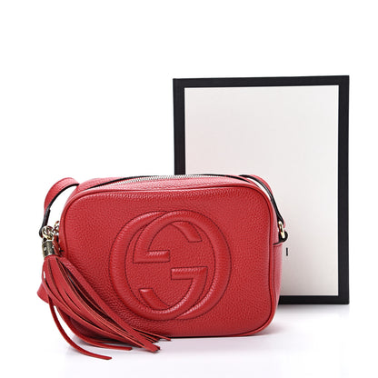 Gucci Pebbled Calfskin Small Soho Disco Bag Tabasco Red 15 of 15