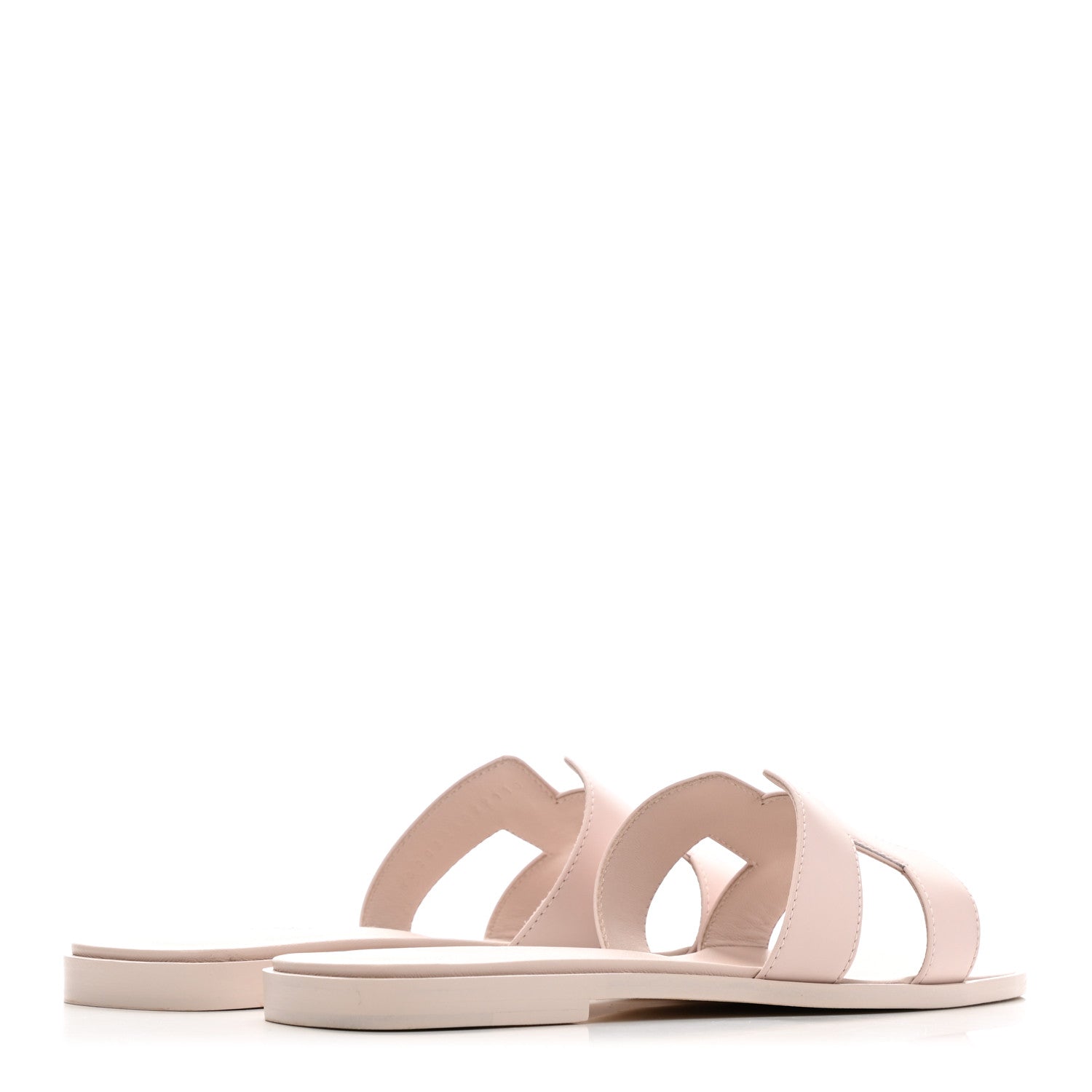 Hermes Box Calfskin Oran Sandals 38 Rose Pale 4 of 10