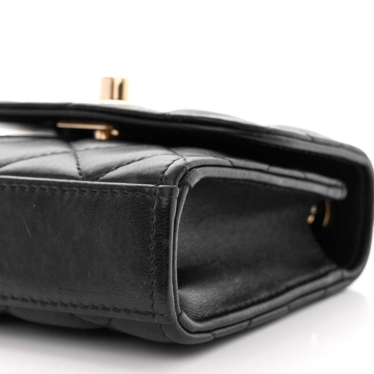 Chanel Lambskin Quilted Mini Trendy CC Chain Wallet Black 10 of 11
