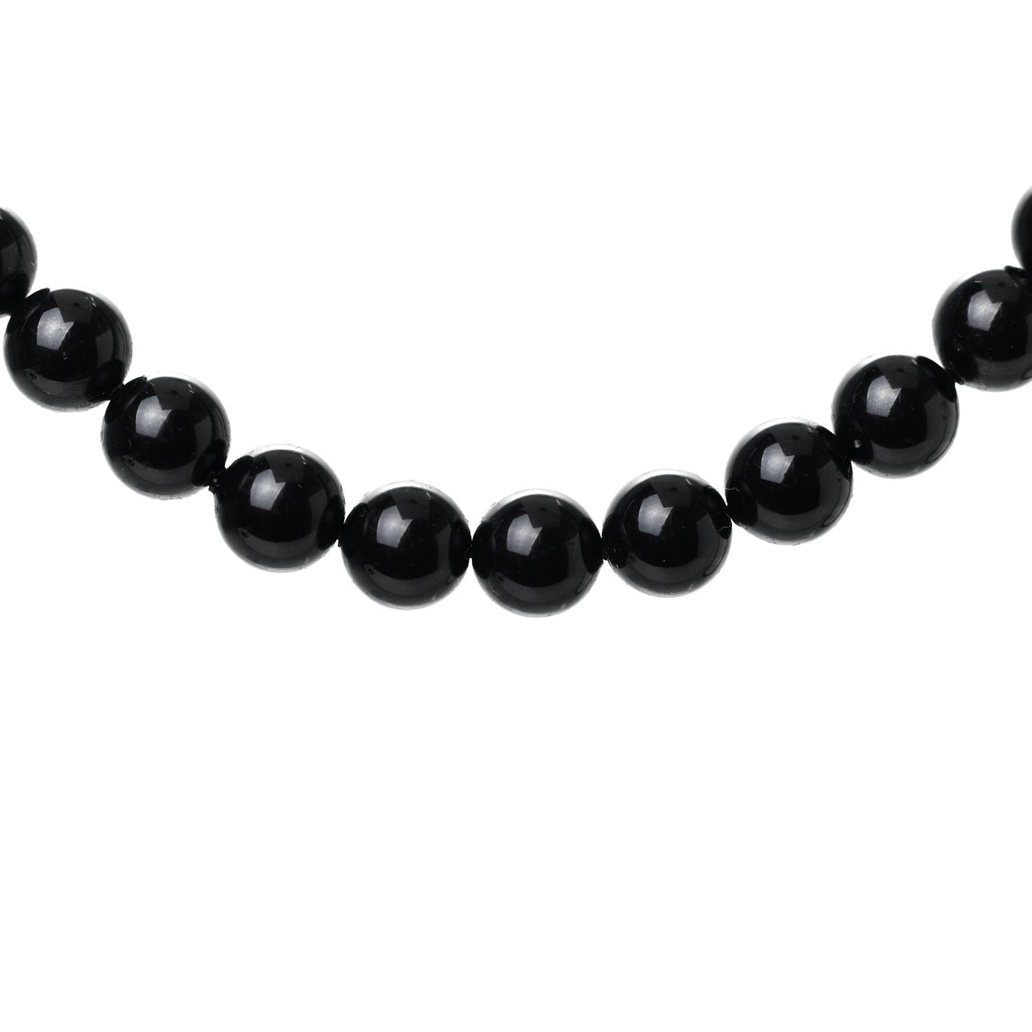 Ruthenium Baguette Crystal CC Beaded Long Necklace Black