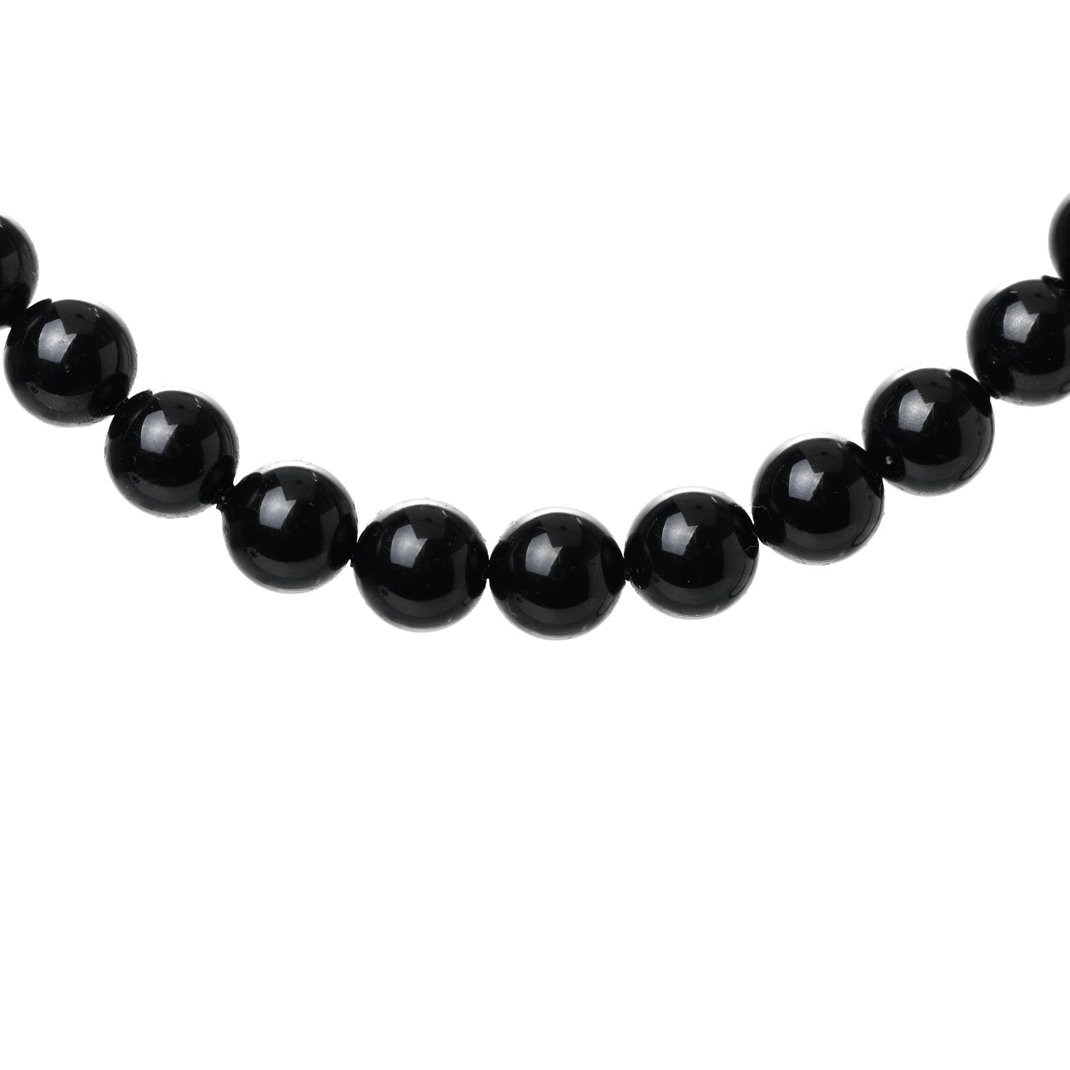 Chanel Ruthenium Baguette Crystal CC Beaded Long Necklace Black 7 of 7