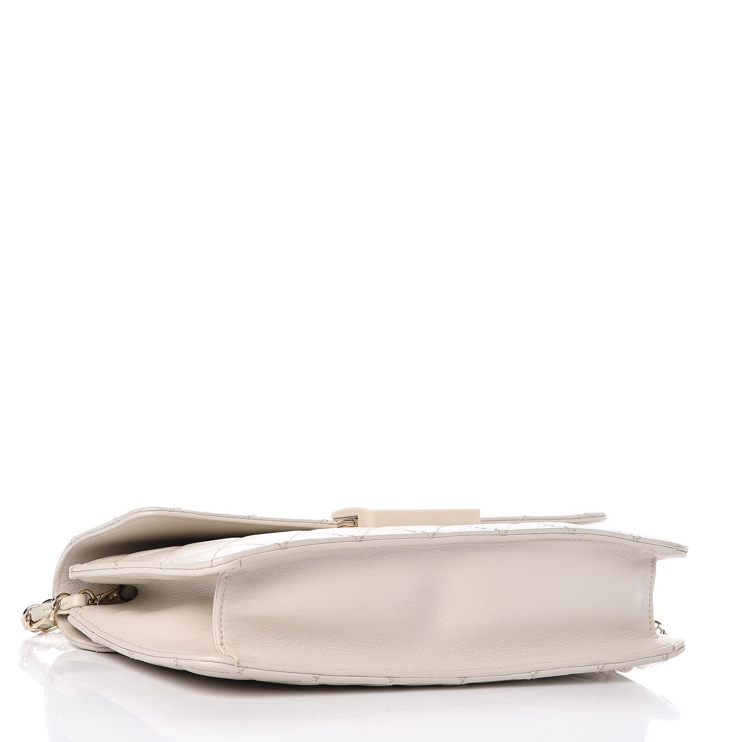 Chanel Sheepskin Quilted Small Beauty Lock Flap White 4 of 11