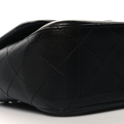 Chanel Lambskin Quilted Medium Elegant CC Flap Navy Black 9 of 10