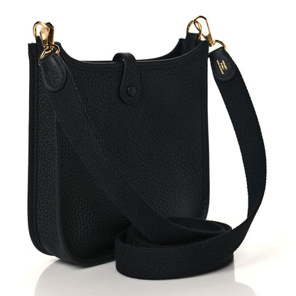 Hermes Taurillon Clemence Evelyne TPM Black 3 of 10