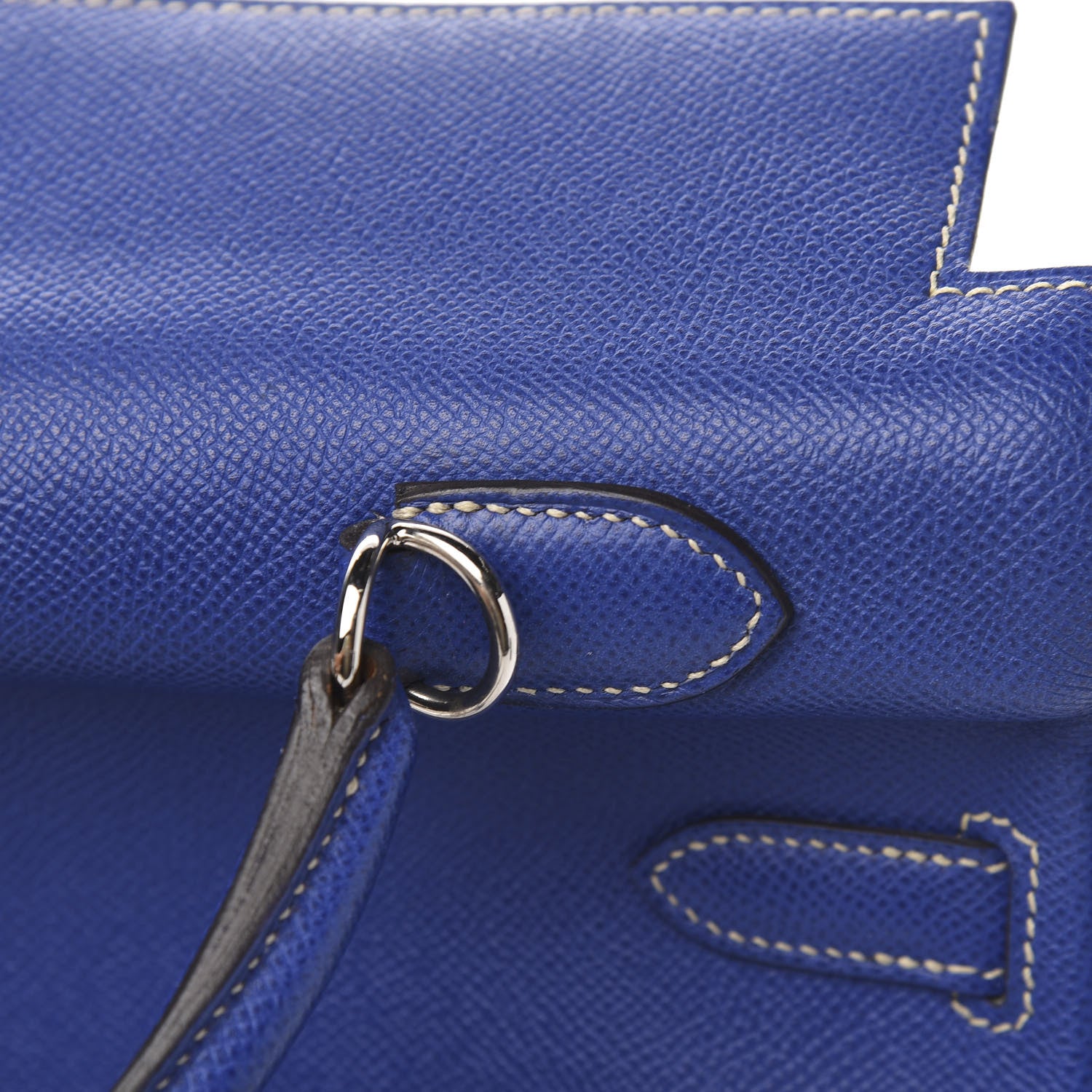 Hermes Epsom Candy Kelly Retourne 35 Bleu Electrique Mykonos 27 of 36