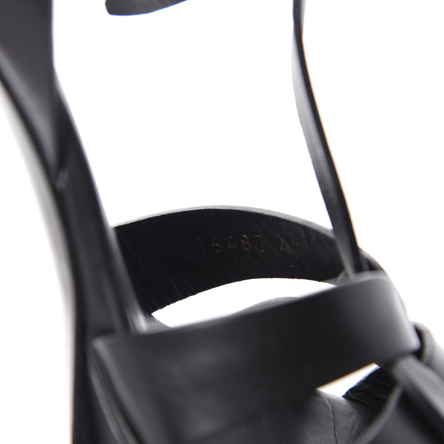 Saint Laurent Calfskin Tribute 105 Platform Sandals 41 Black 9 of 9