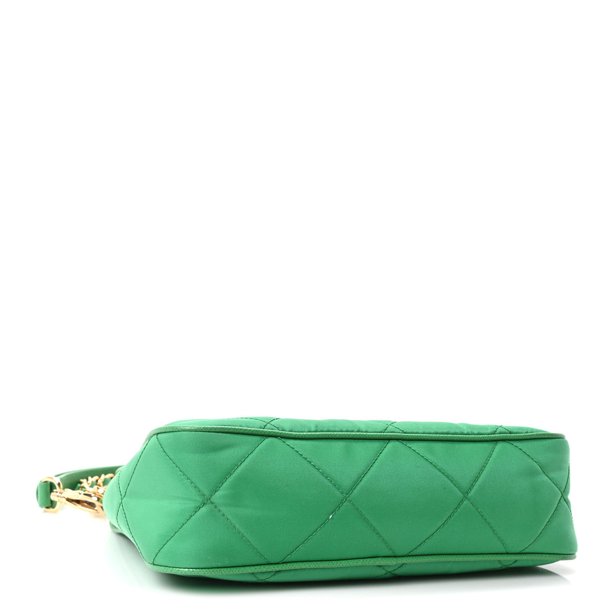 Re-Nylon Saffiano Stitched Mini Re-Edition 1995 Chaine Shoulder Bag Menta