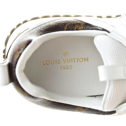 Louis Vuitton Calfskin Monogram Run Away Sneakers 40 White 7 of 10