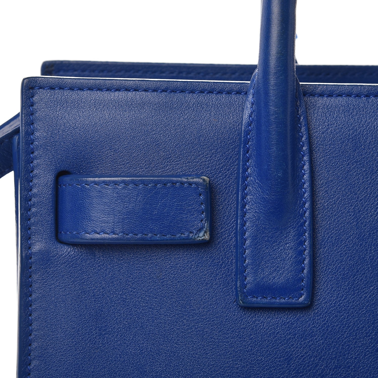 Saint Laurent Calfskin Nano Sac De Jour Royal Blue 9 of 12
