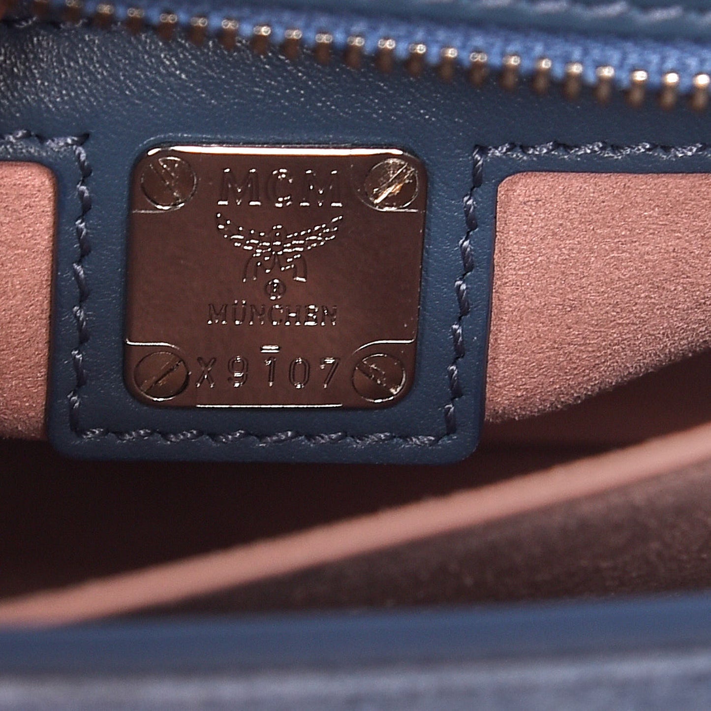 Suede Calfskin Trisha Small Shoulder Bag Blue