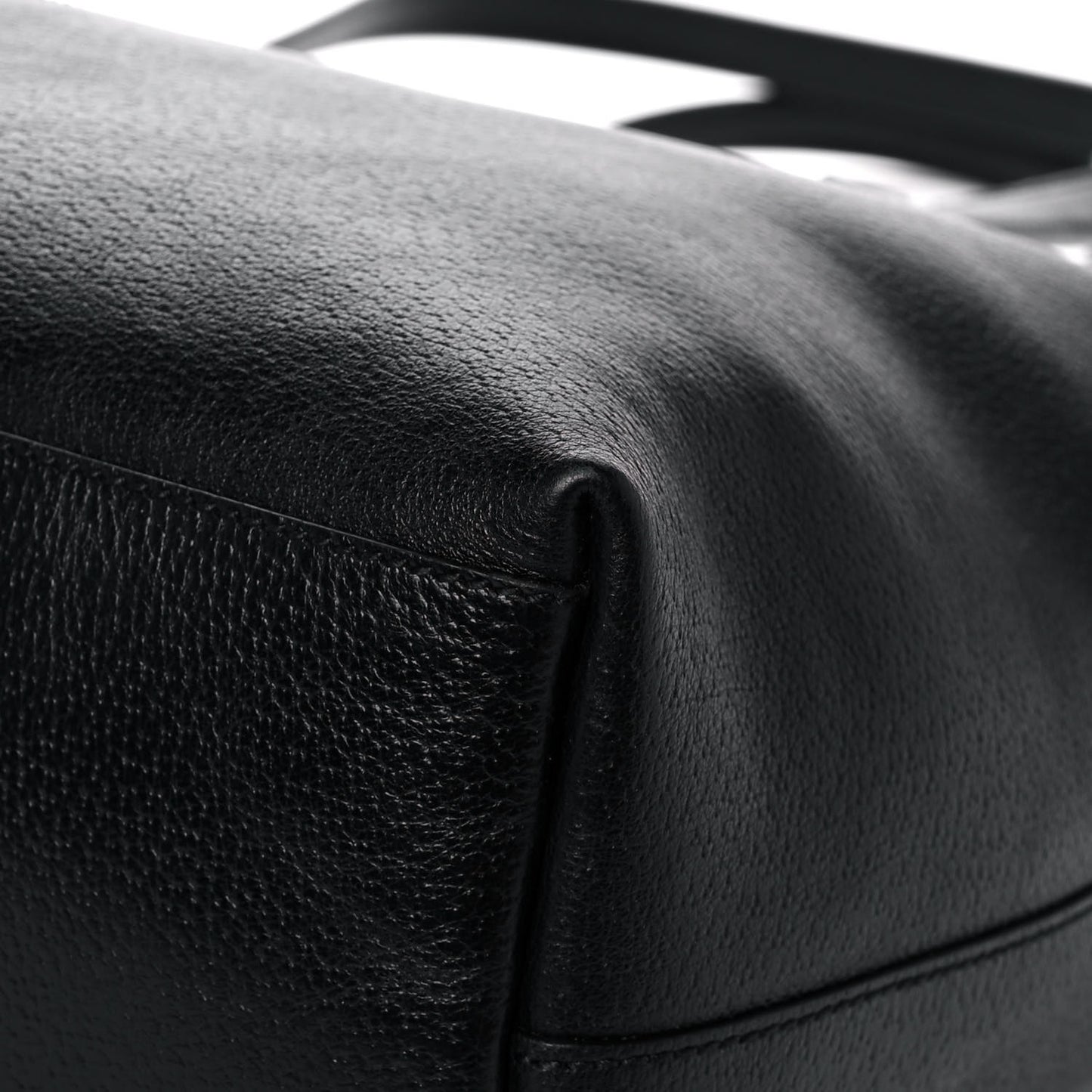 Textured Calfskin Web Medium Ophidia Shopping Tote Black