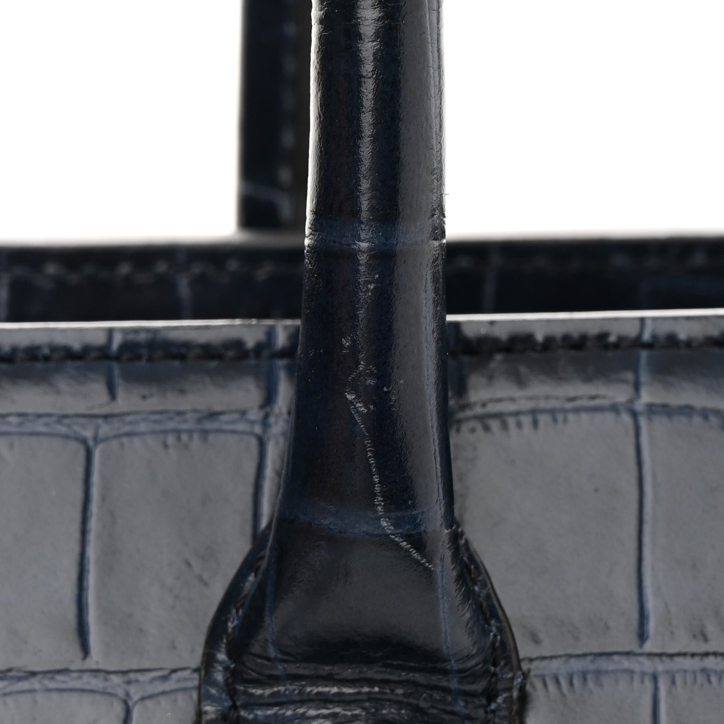 Crocodile Embossed Calfskin Small Zipped Bayswater Blue