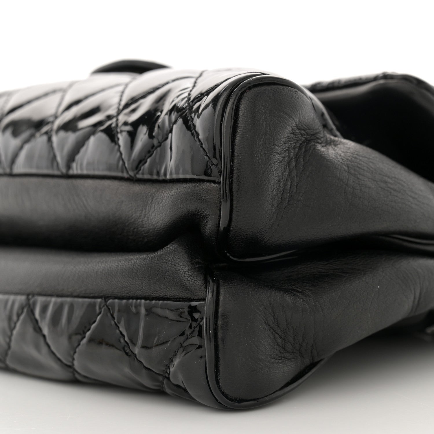 Chanel Patent Quilted Medium Rock In Rome Single Flap Black 10 of 10