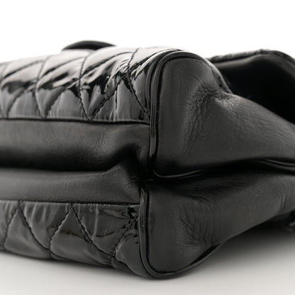Chanel Patent Quilted Medium Rock In Rome Single Flap Black 10 of 10