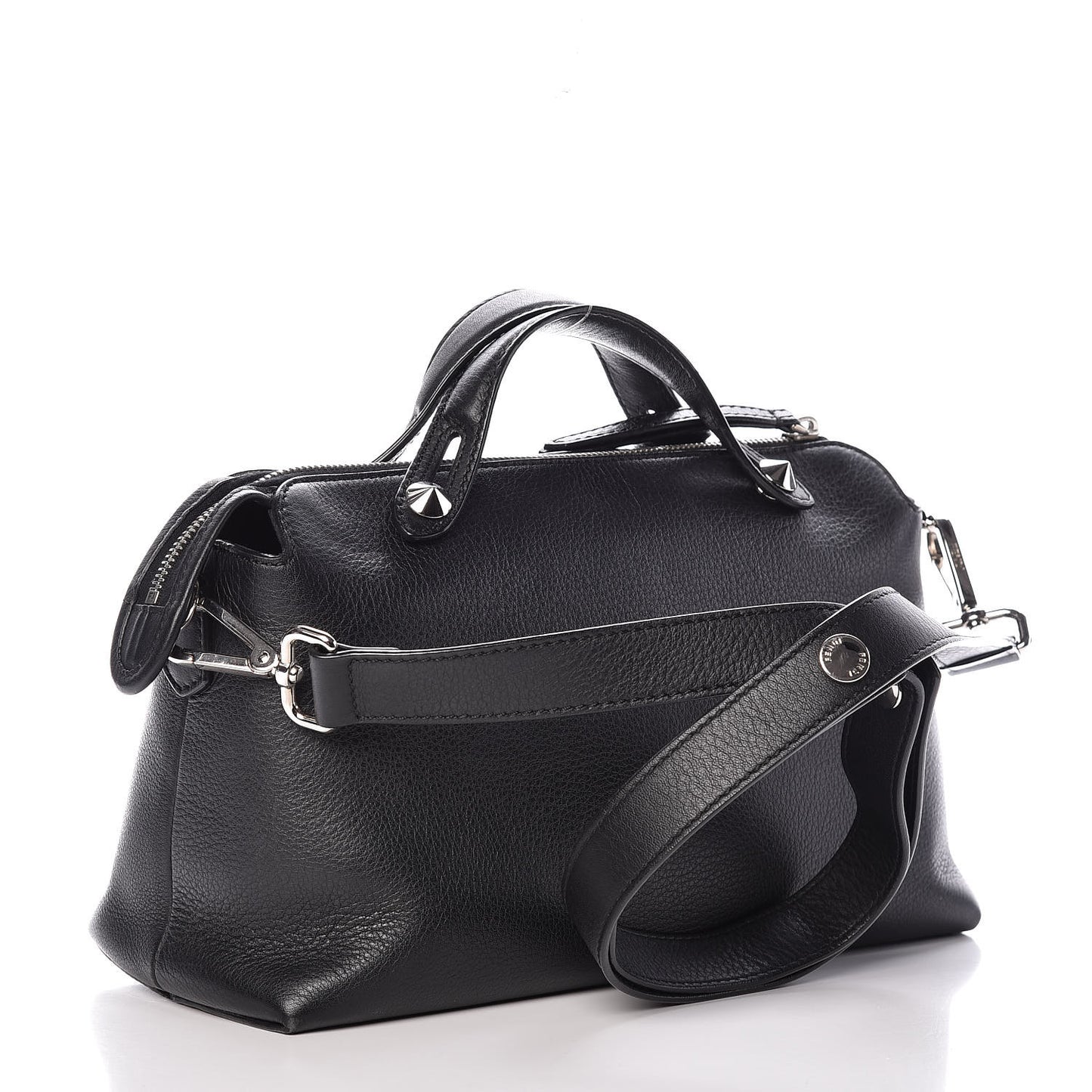 Vitello Dolce Marmol Medium By The Way Boston Bag Black