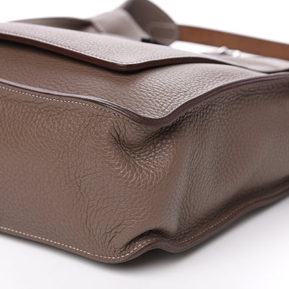 Hermes Taurillon Clemence Marwari PM Etoupe 7 of 9