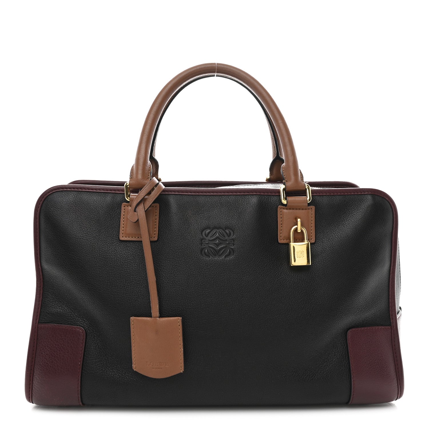 Loewe Calfskin Tri-Color Amazona 36 Black Chestnut 1 of 10