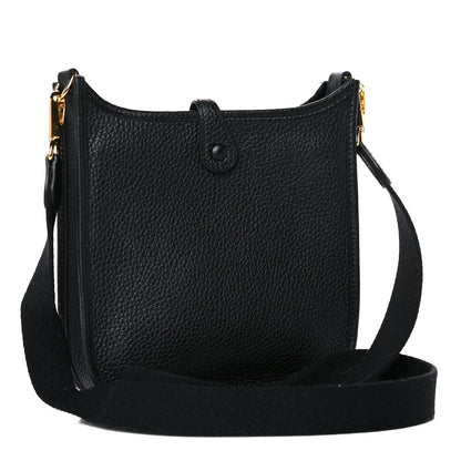 Hermes Taurillon Clemence Evelyne TPM Black 3 of 12