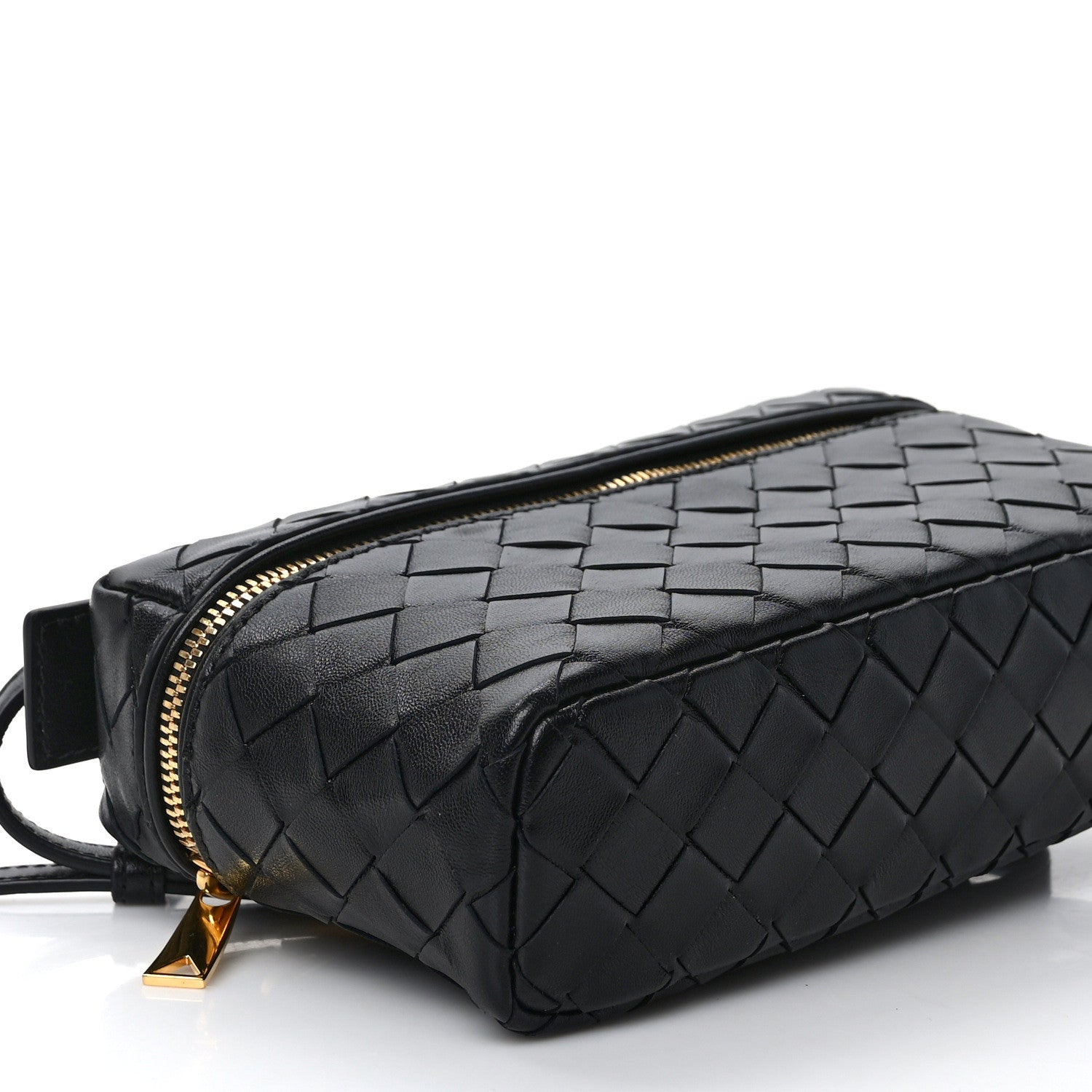Bottega Veneta Calfskin Intrecciato Bang Bang Vanity Case Black 9 of 12