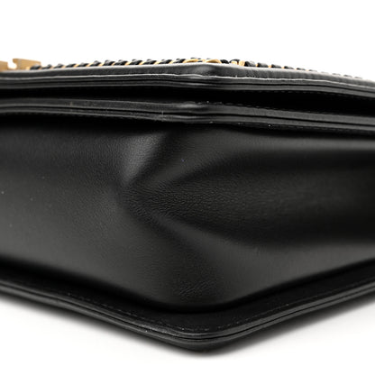 Chanel Calfskin Quilted New Medium Boy Top Handle Flap Black 10 of 12