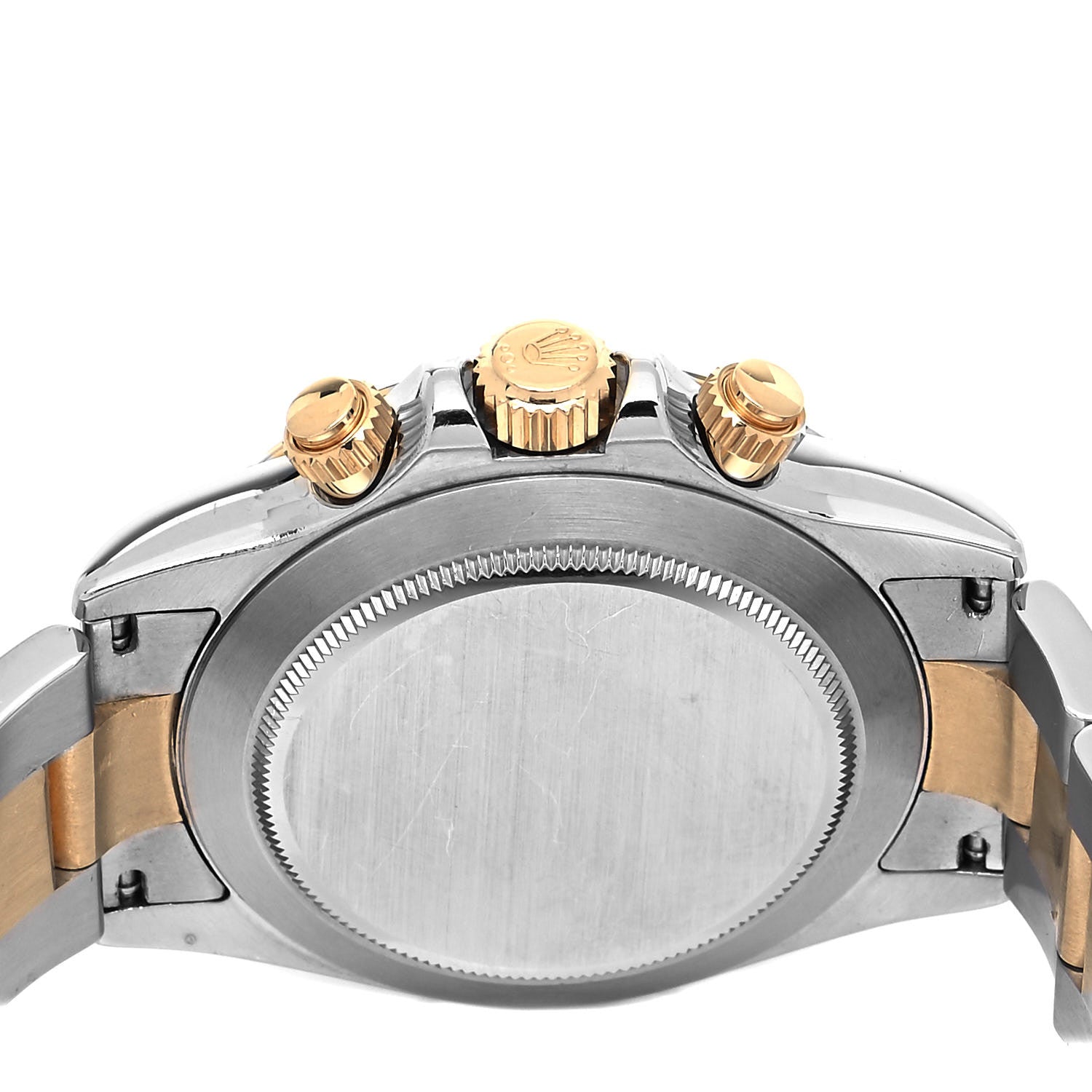 Rolex Stainless Steel 18K Yellow Gold 40mm Oyster Perpetual Cosmograph Daytona Watch White Black 116523 4 of 5