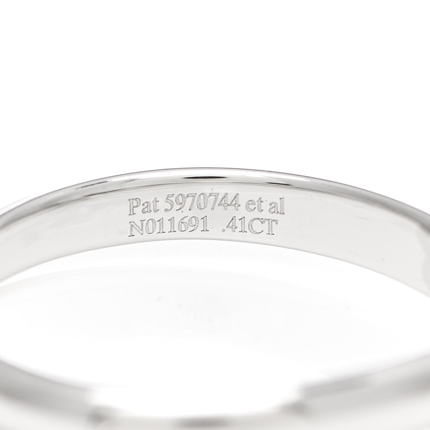 Tiffany Platinum Diamond .41 Lucida Engagement Ring 49 5 6 of 7
